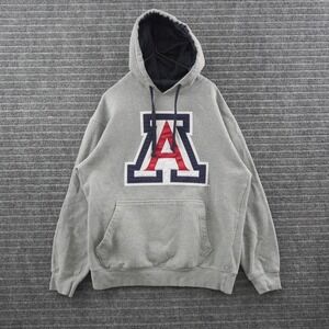Vintage B5 Arizona Wildcats Hoodie Men Medium Grey Tackle Twill Patch